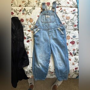 Flowery denim oh cosh coveralls for girls size 4